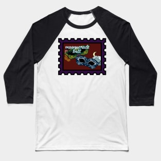 Masquerade Ball Postage Stamp Baseball T-Shirt